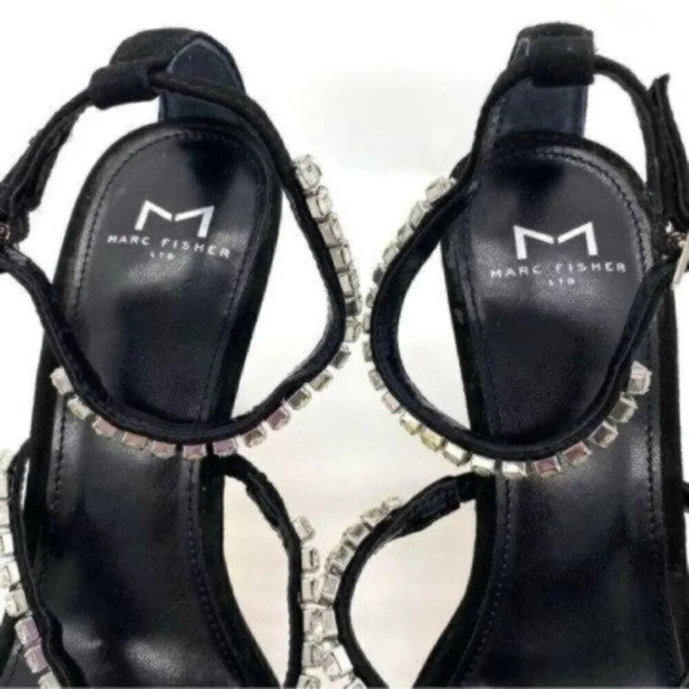 Marc Fisher Women's Dezzi Embellished Strappy High Heel Sandals Size 9 New